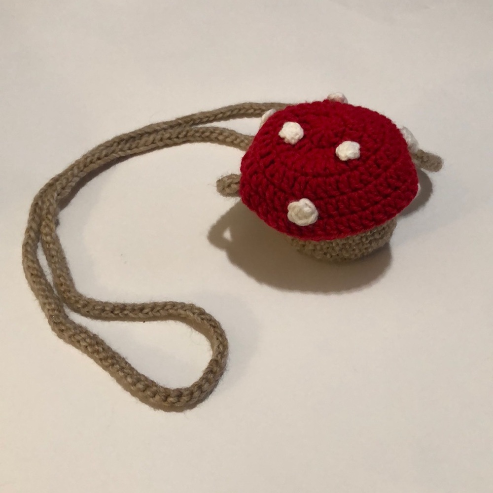 Mushroom Pouch handmade Crochet